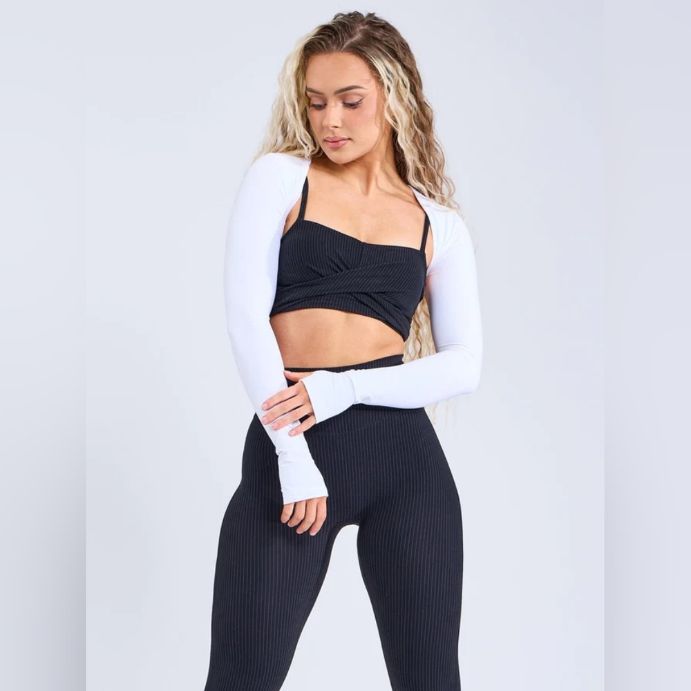 Buffbunny Airknit Bolero Shrug - White XL (Boyfriend Collection)